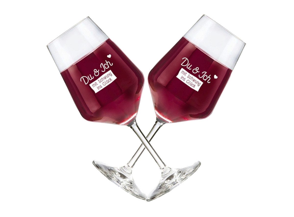 eXODA Weinglas Du & Ich, 2-tlg., Glas
