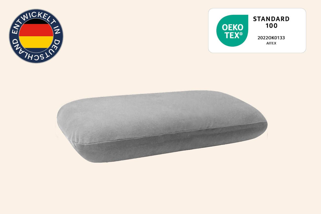 casimum Kissenbezug Schonbezüge für Nackenkissen COMFORT - GRAU, (2 Stück), Passend für Nackenstützkissen 70x40 cm, Doppelpack (2 Stk).