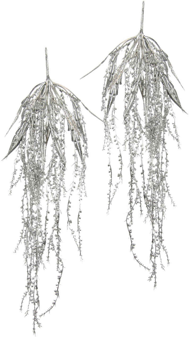 Kunstblume Perlenschnur, I.GE.A., Höhe 65 cm, Busch Künstliche Hängepflanze, 2er Set