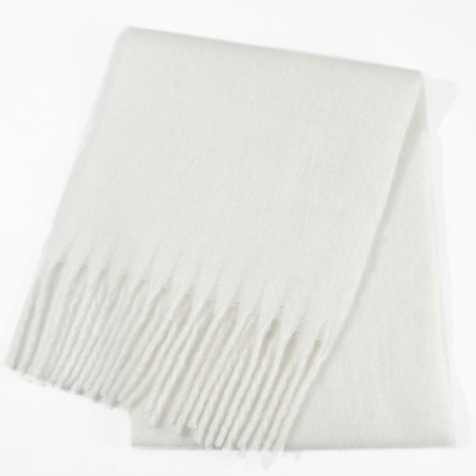 Coonoor Modeschal Damen Warm Herbst Winter unifarben mit quasten, Einfarbig Schals, Tücher für abendkleid xl Stola Scarf Winterschal MEHRWEG – Bild 4 von 5