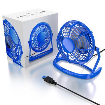 CSL Mini USB-Ventilator, Tischventilator neigbar, An/Aus-Schalter, optimal für den Schreibtisch