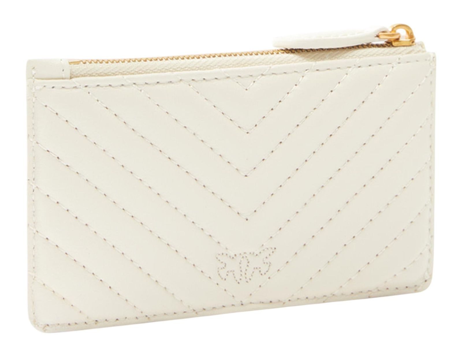 PINKO Kartenetui Cardholder Sheep Nappa Chevron, aus echtem Rindsleder