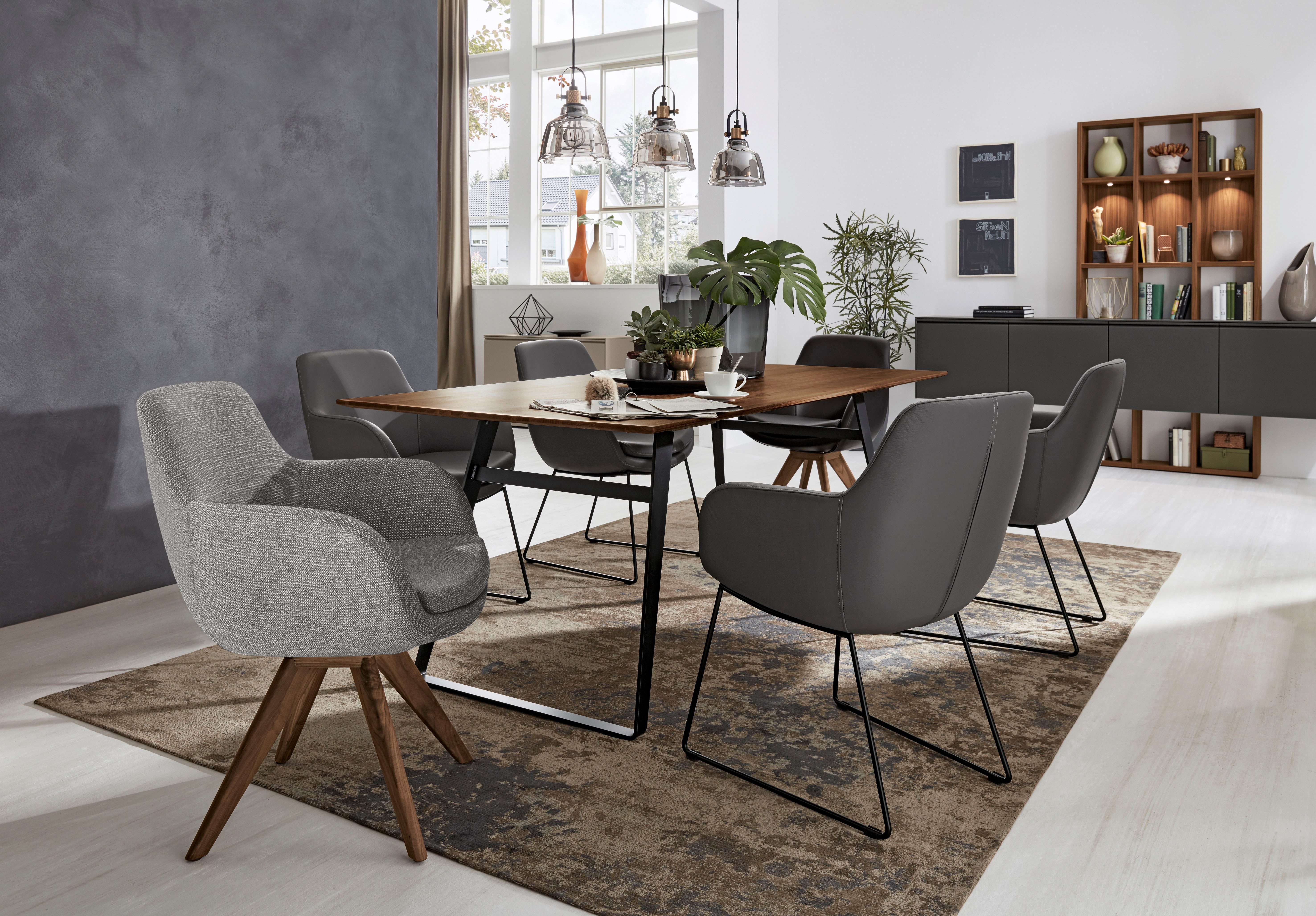 Musterring Esszimmerstuhl Tavia (Set, 2 St), Stativgestell Wildnussbaum, Drehfunktion optional, diverse Farben