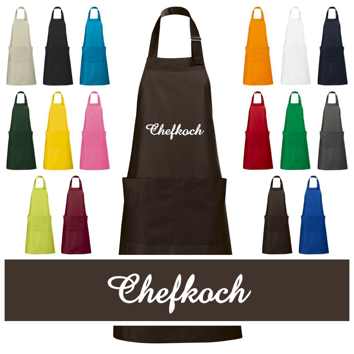 Schnoschi Kochschürze Hochwertige Küchenschürze mit Chefkoch günstig online kaufen