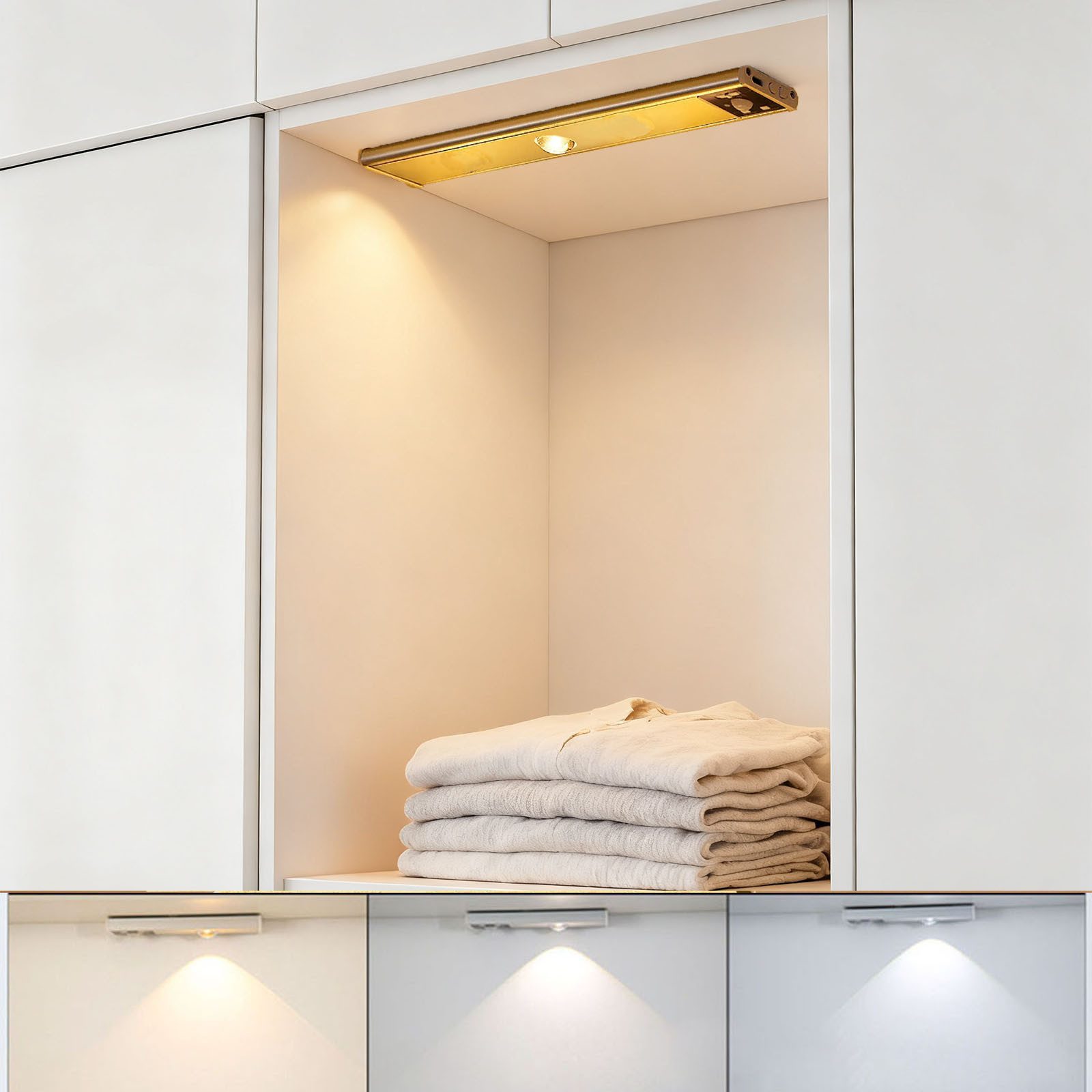 MUPOO LED Unterbauleuchte LED Schrankbeleuchtung Küche mit Bewegungsmelder, günstig online kaufen