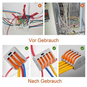 zggzerg Verbindungsklemme Compact Steckverbinder, 120 Stück Kompakte Verbindungsstücke, 120-tlg.