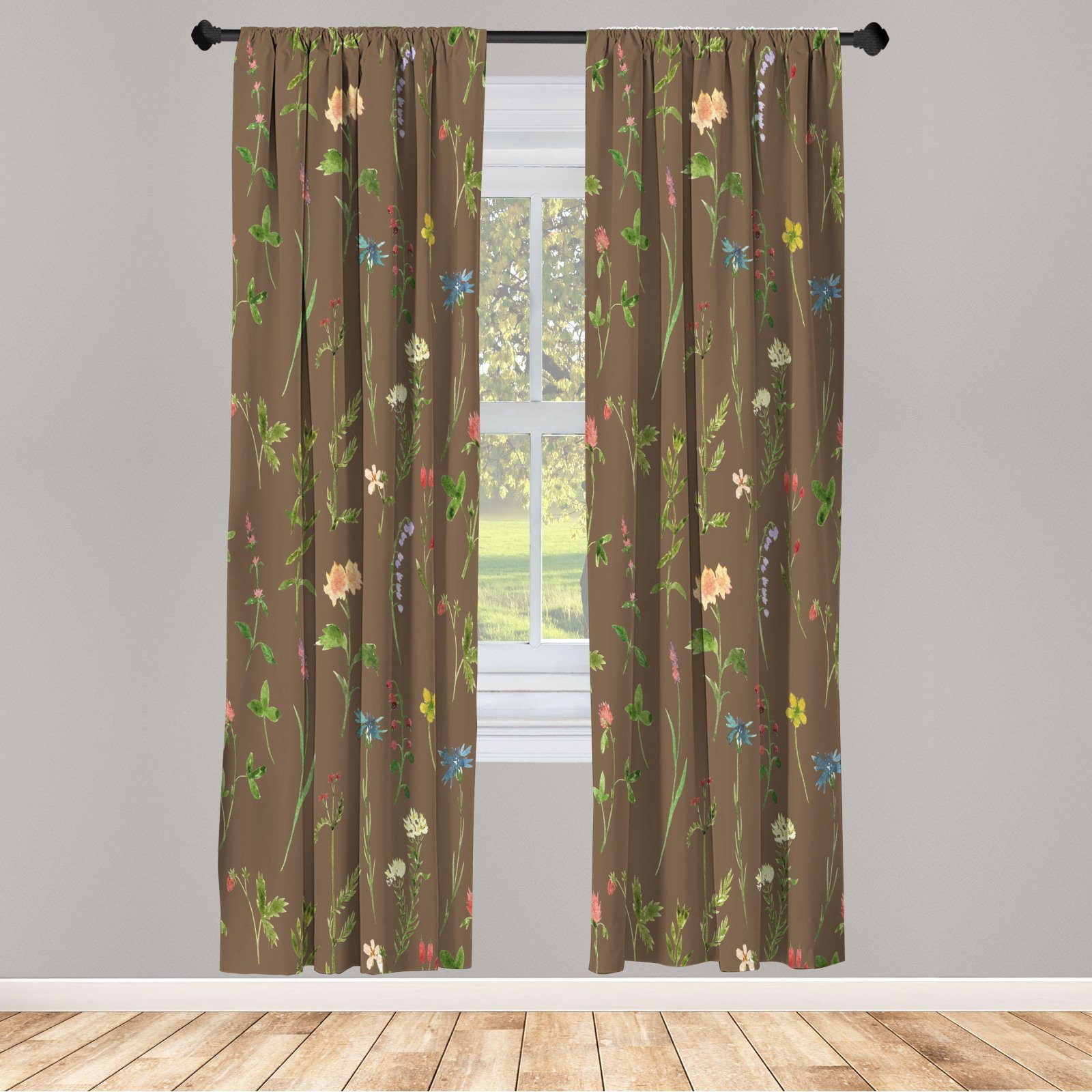 Gardine »Fensterbehandlungen 2 Panel Set für Wohnzimmer ...