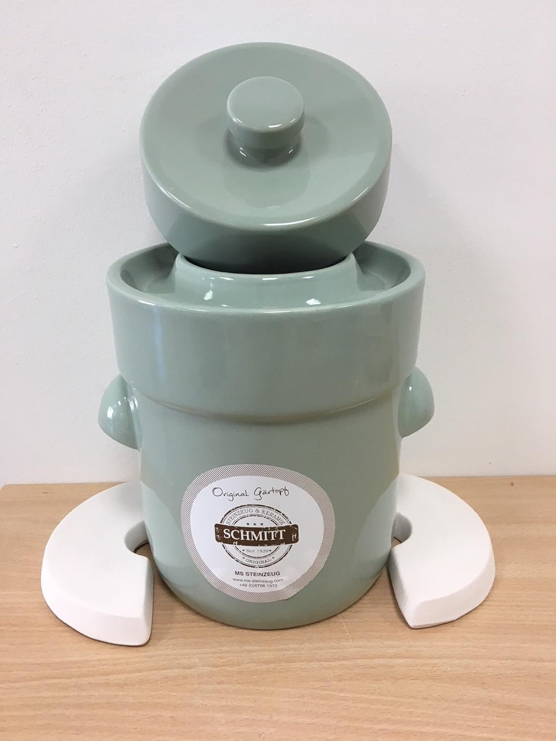 MS-Steinzeug Aufbewahrungsdose Gärtöpfe pastellgrün in verschiedenen Größen günstig online kaufen