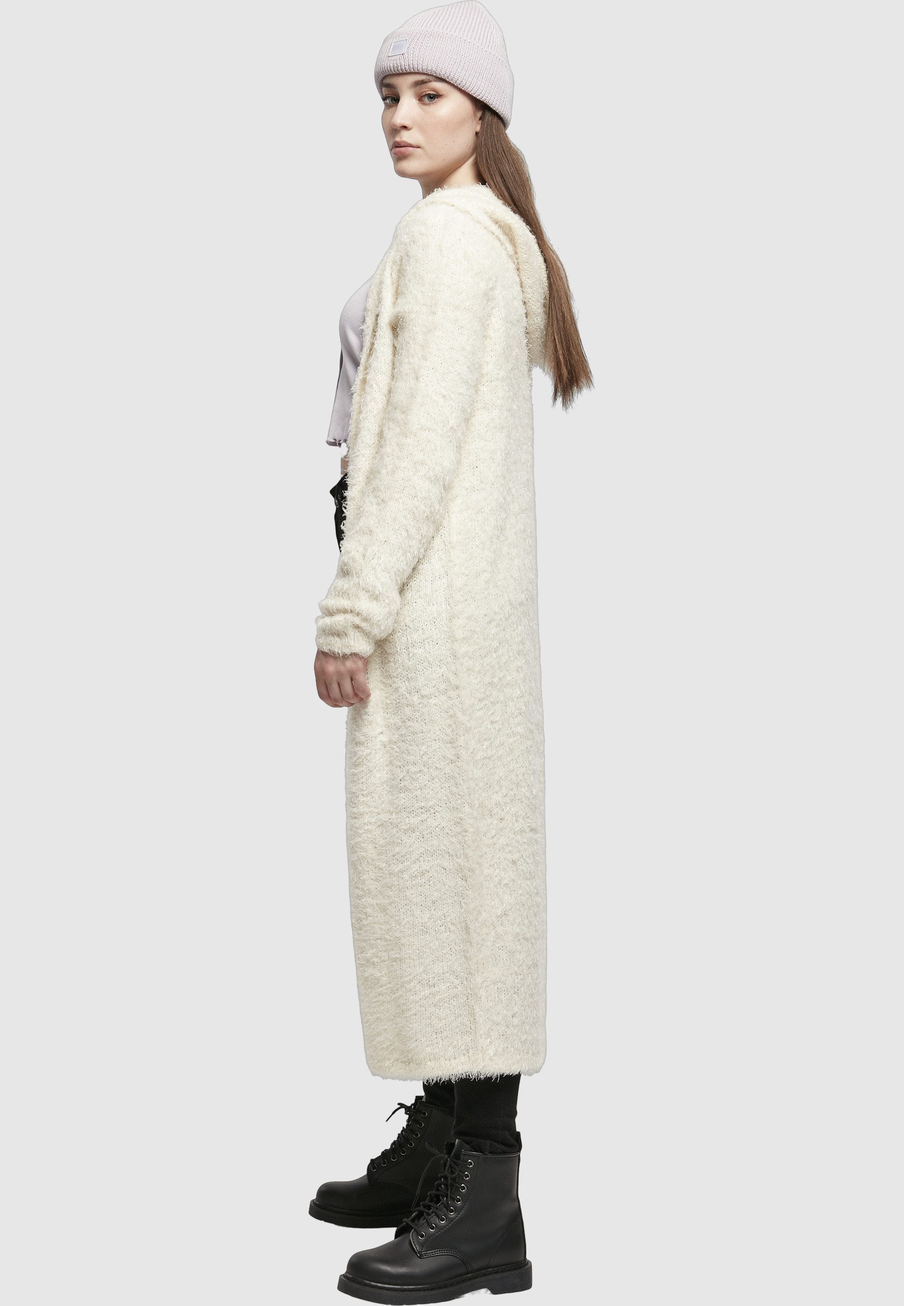 URBAN CLASSICS Cardigan Urban Classics Damen Ladies Hooded Feather Cardigan (1-tlg)