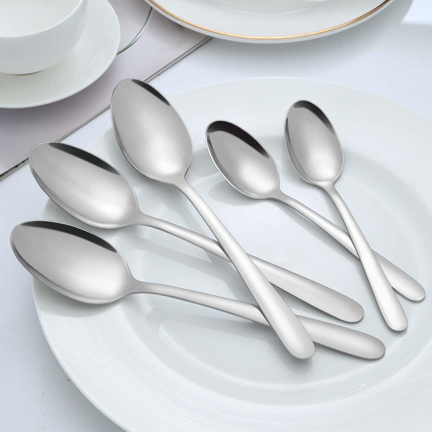 LuxusKollektion Suppenlöffel 24 Stück Suppenlöffel Set Edelstahl Esslöffel Tafellöffel