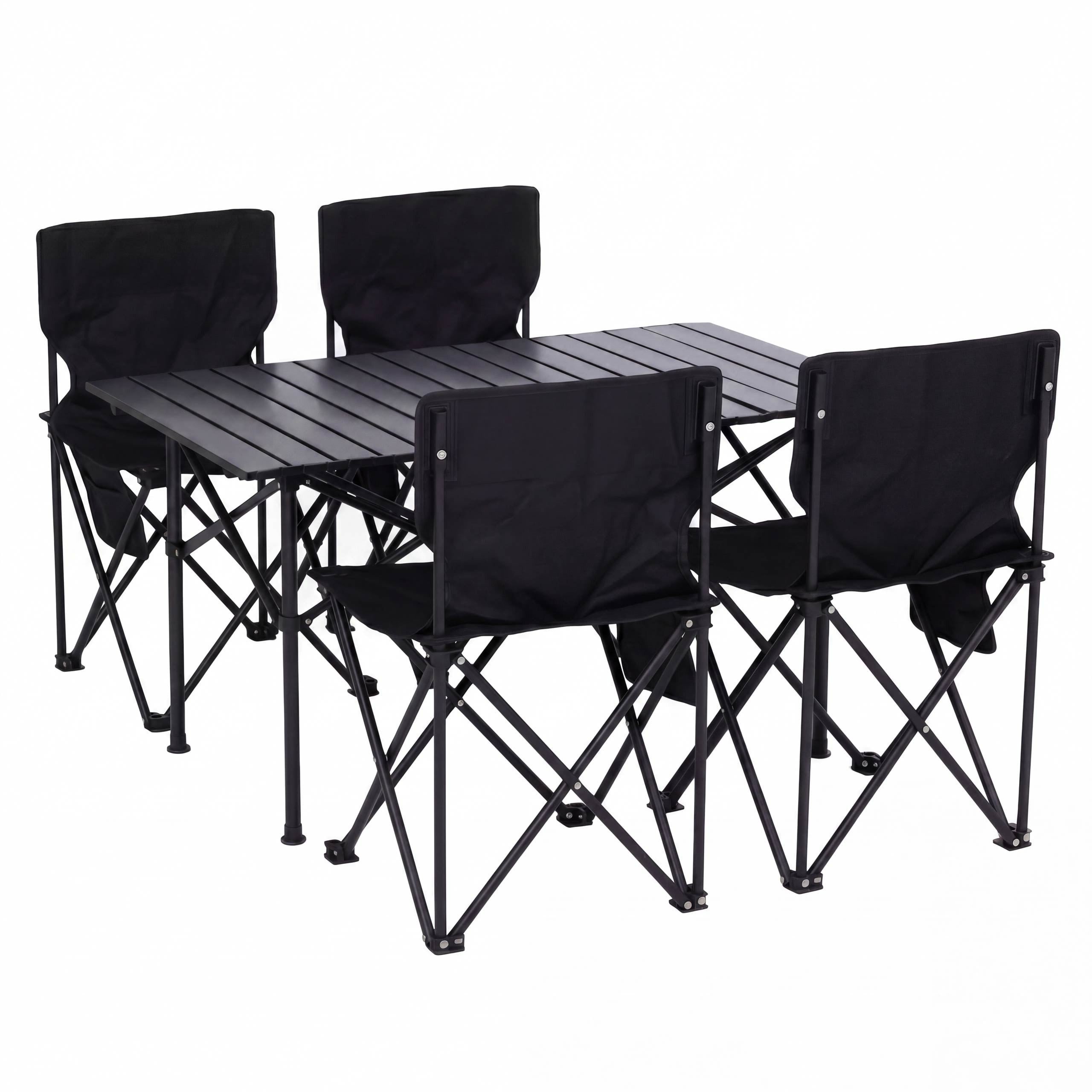 MCW Sitzgruppe MCW-Q39, (5-tlg), Integrierte Seitentasche am Stuhl
