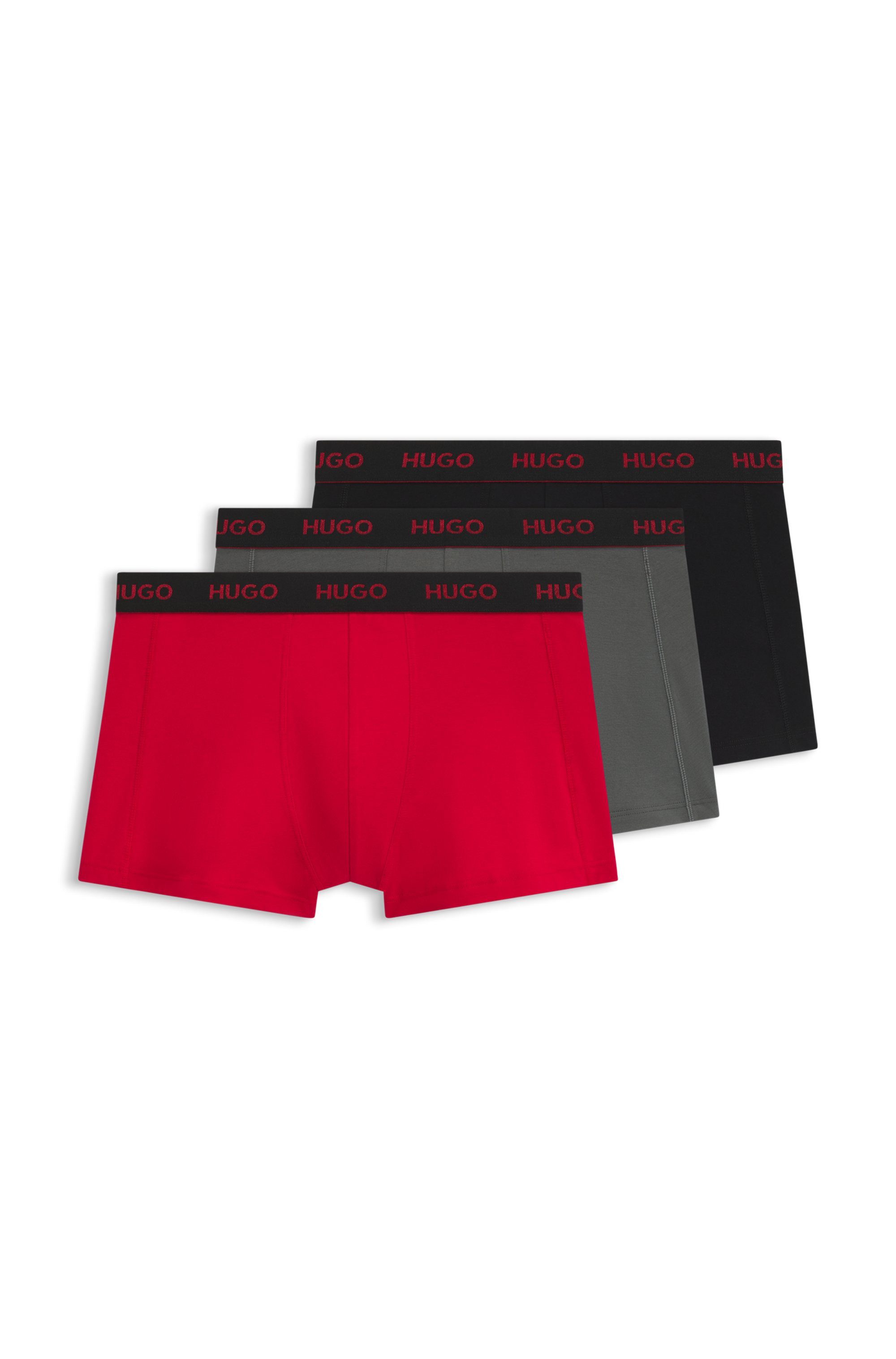 HUGO Trunk TRUNK TRIPLET PACK (Packung, 3-St) mit Logoschriftzug auf dem Bund