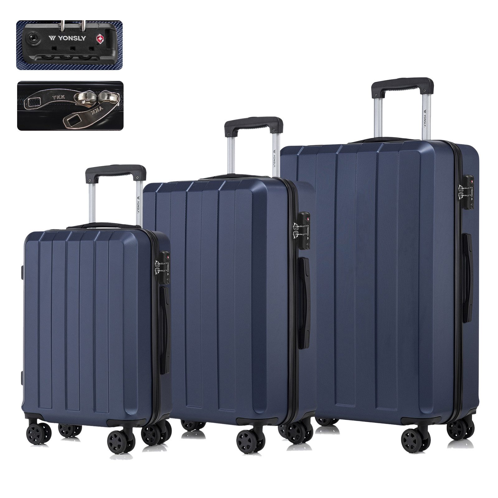 Trolleyset Premium ABS-Hartschalen-Reisekoffer Trolley