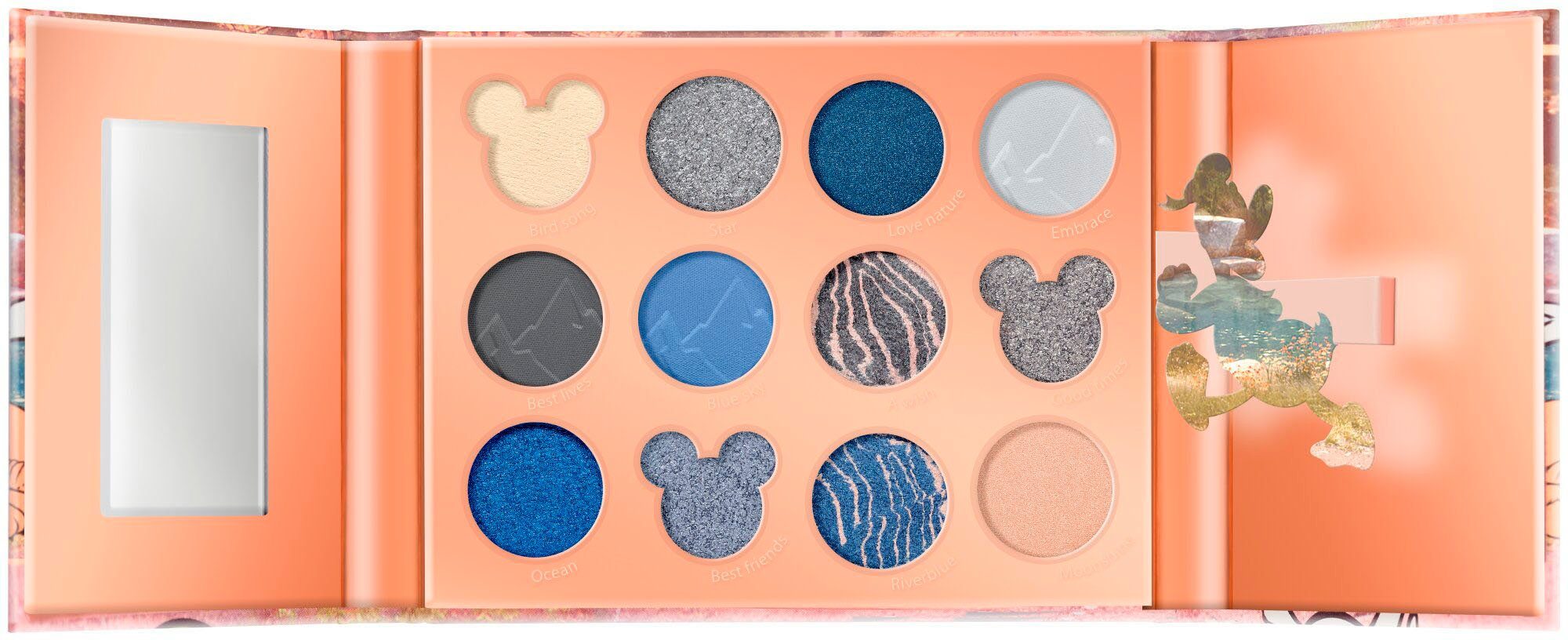 Disney Essence Augen-Make-Up palette, unterschiedlichen Friends Mickey mit eyeshadow and Finishes Lidschatten-Palette