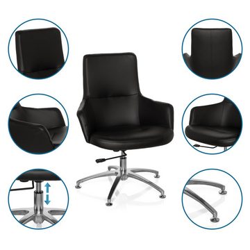 hjh OFFICE Loungesessel Loungesessel SHAKE 300 Kunstleder mit Armlehnen, Sessel mit Sitzhöhenverstellung