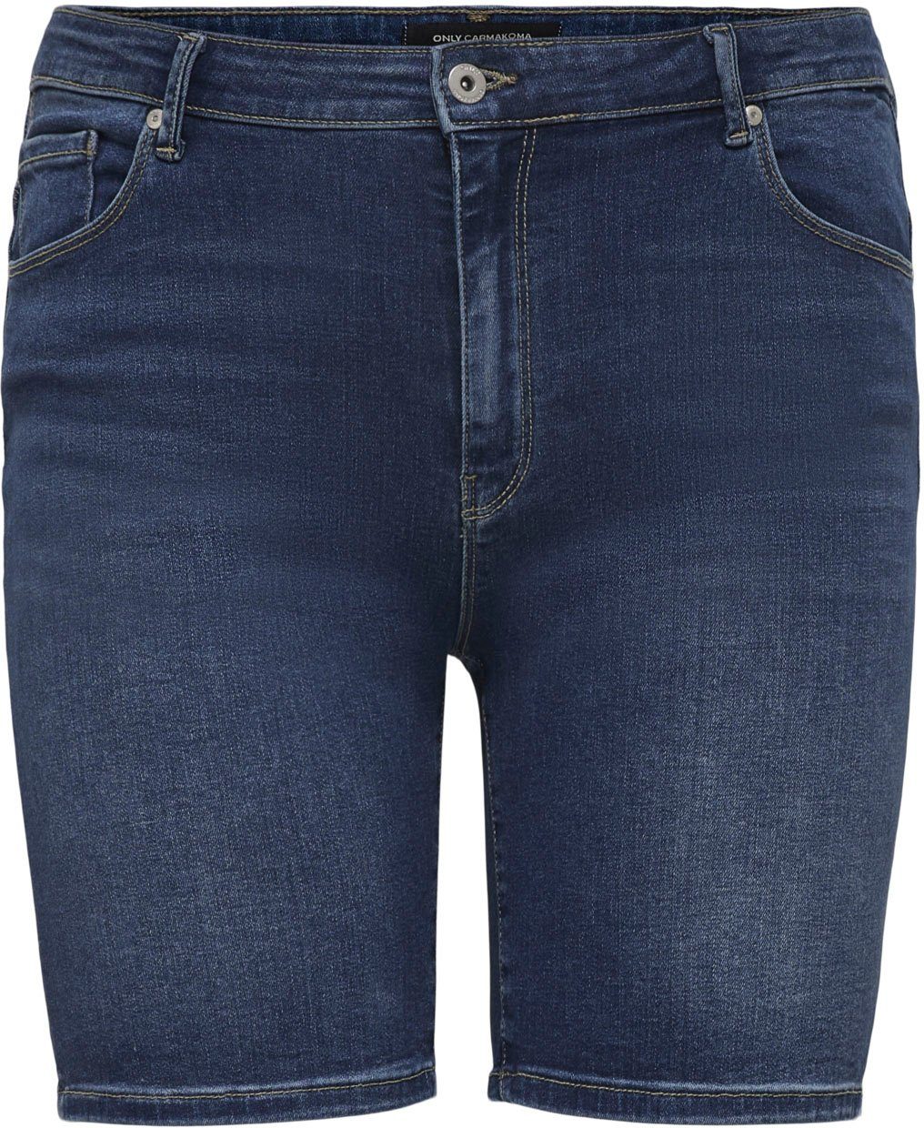 ONLY CARMAKOMA Jeansshorts mit leichten Abriebeffekten