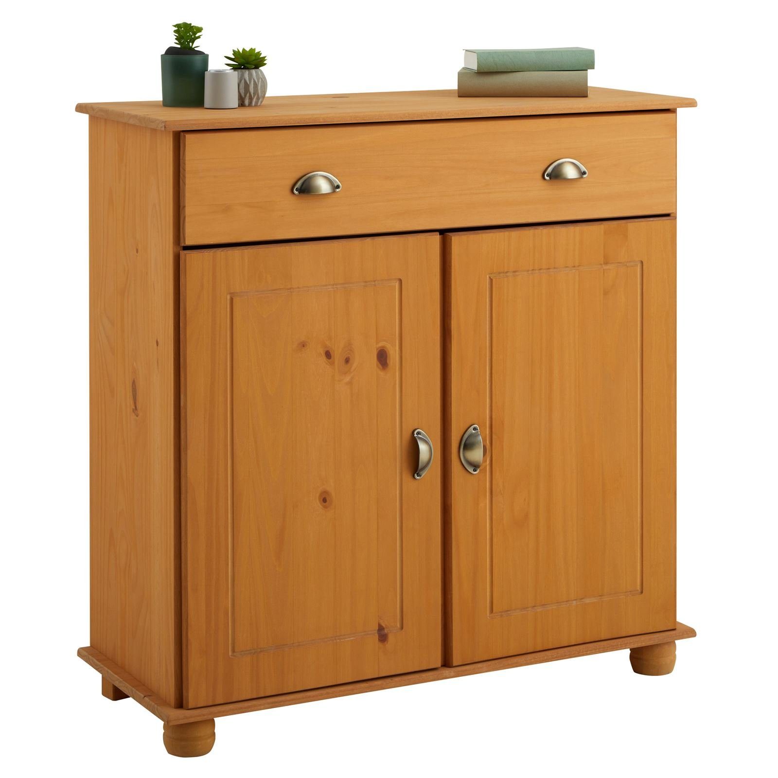 IDIMEX Highboard COLMAR, Kommode Vertiko Highboard Anrichte Holz Kiefer massiv 2 Türen 1 Schubl