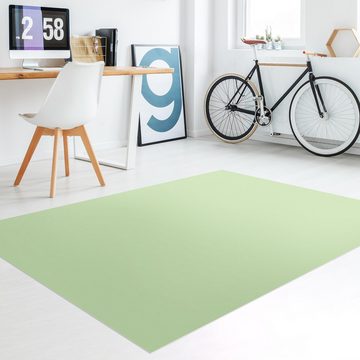 Teppich Vinyl Wohnzimmer Schlafzimmer Flur Küche Einfarbig modern, Bilderdepot24, rechteckig - grün glatt, nass wischbar (Küche, Tierhaare) - Saugroboter & Bodenheizung geeignet