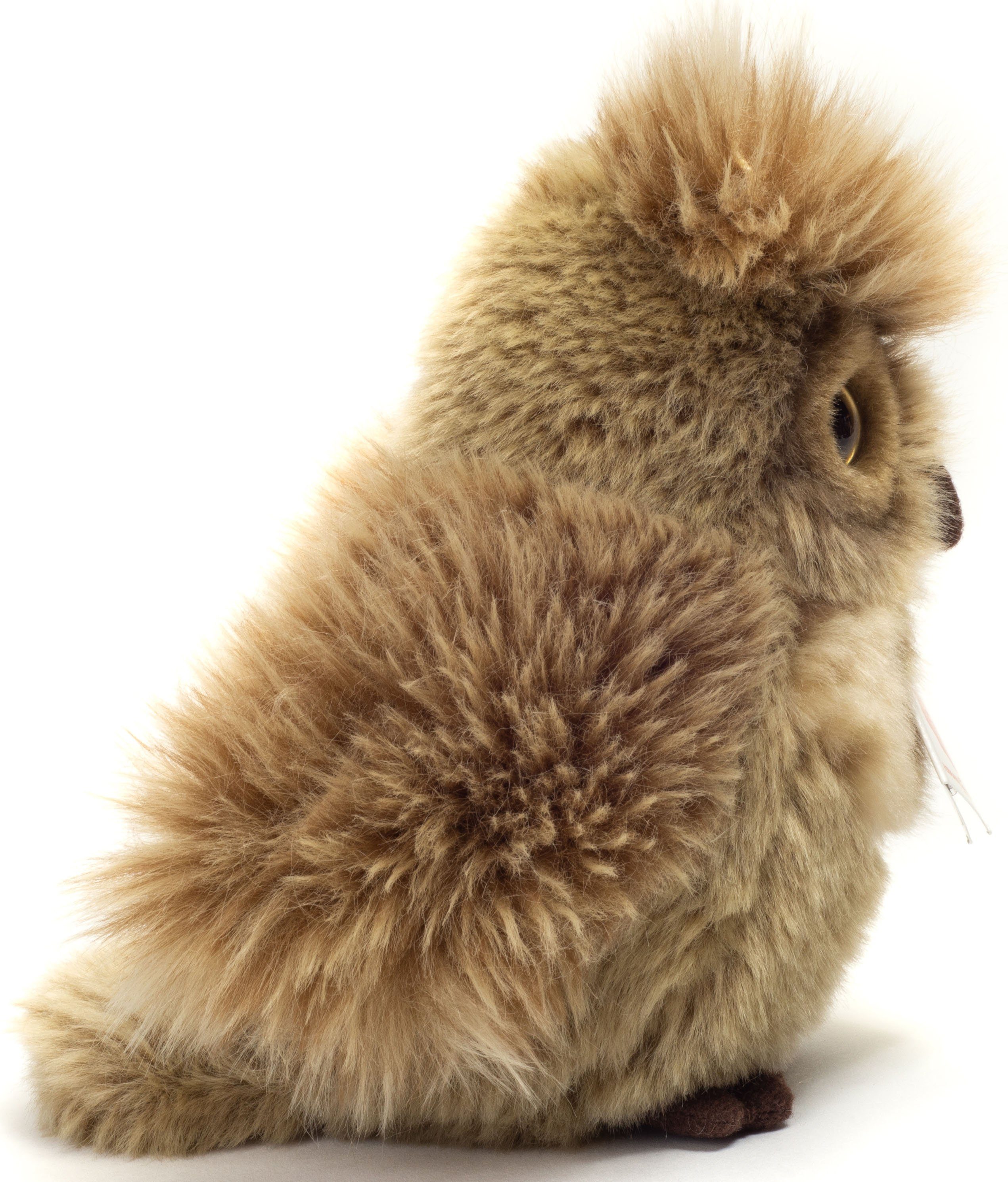 Teddy Hermann® Kuscheltier Eule graubraun, 17 cm, zum Teil aus recyceltem Material