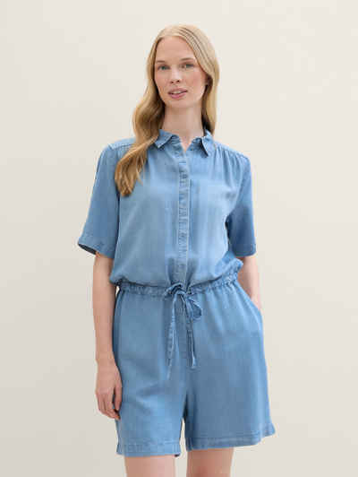 TOM TAILOR Jumpsuit Kurzer Overall im Jeans Look