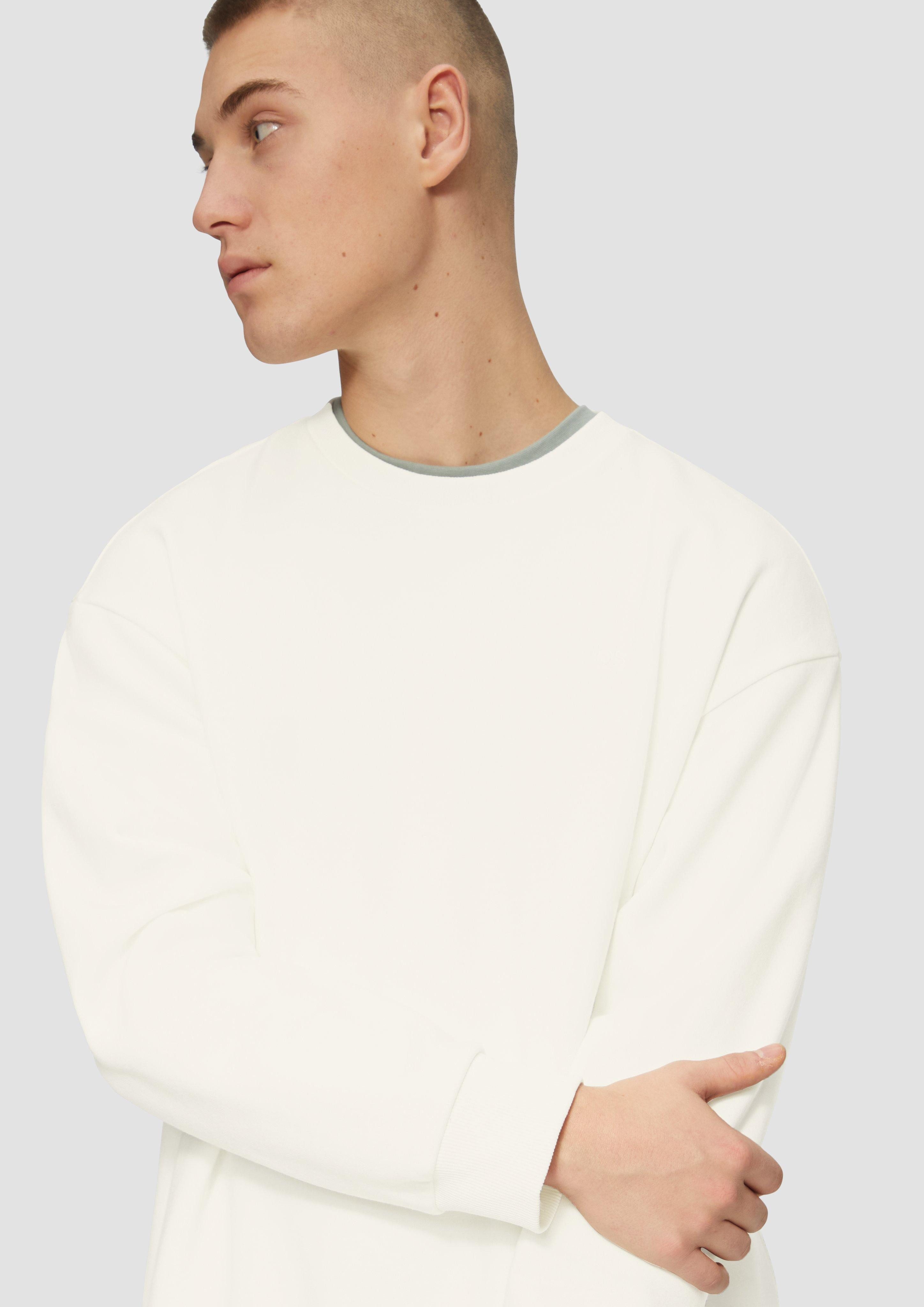 QS Sweatshirt Sweatshirt mit Logo-Stickerei Logo günstig online kaufen