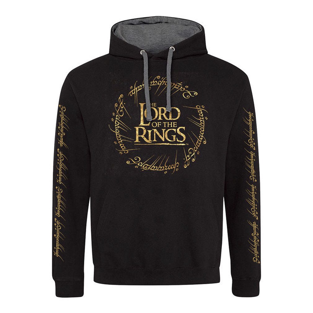 Der Herr der Ringe Hoodie Gold Foil Hoodie LOTR Ringgedicht