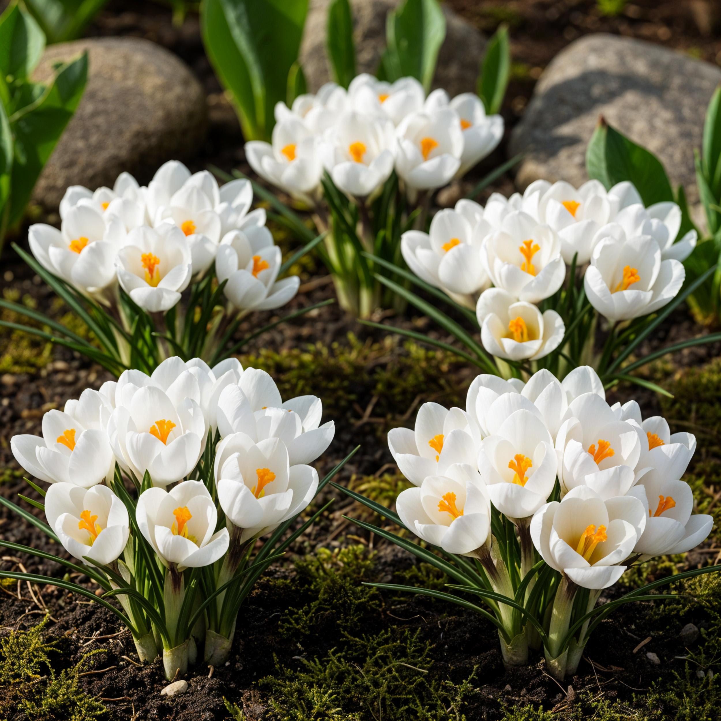 Exotenherz Blumenzwiebeln Exotenherz Blumenzwiebeln - Krokus Crocus Weiss (30 Stück), (30-St)