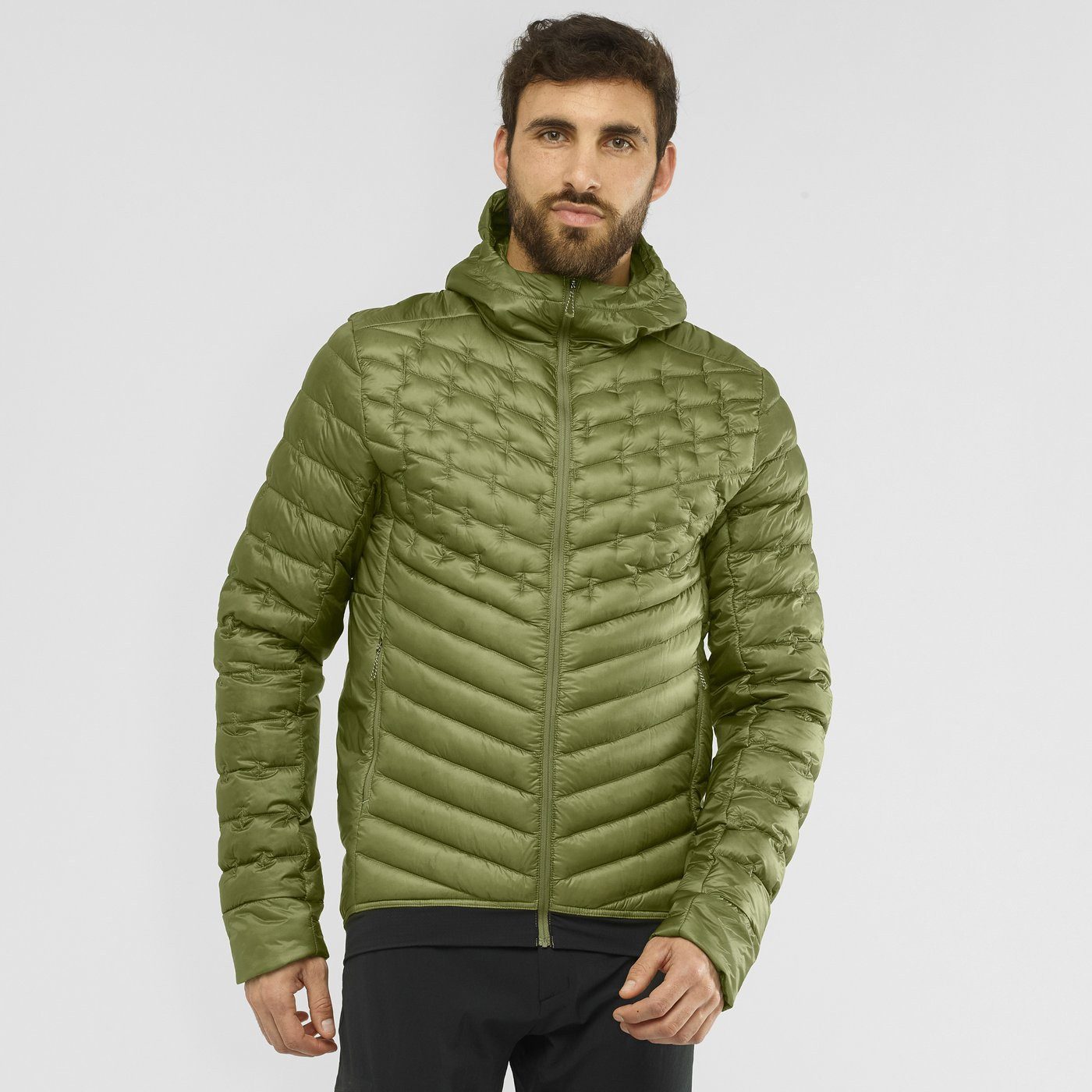 Salomon Funktionsweste Daunenjacke Salomon Outline Down Hoodie M Martini Olive