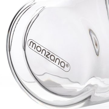 monzana Teeglas, 8 x Thermogläser Doppelwandig aus Glas mit Henkel Isoliert 250 ml
