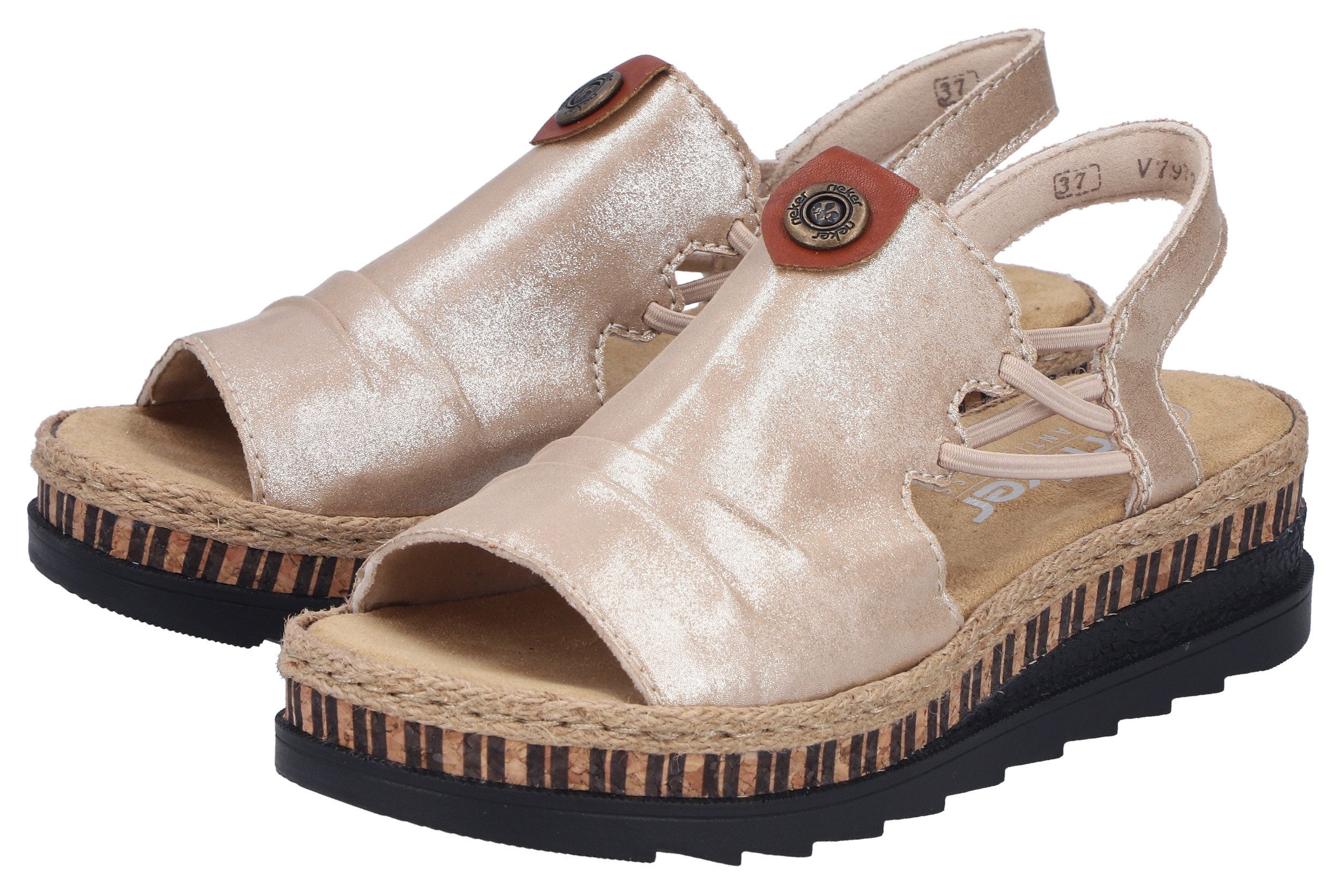 Rieker Plateausandale Sommerschuh, Sandalette, modisches Plateau