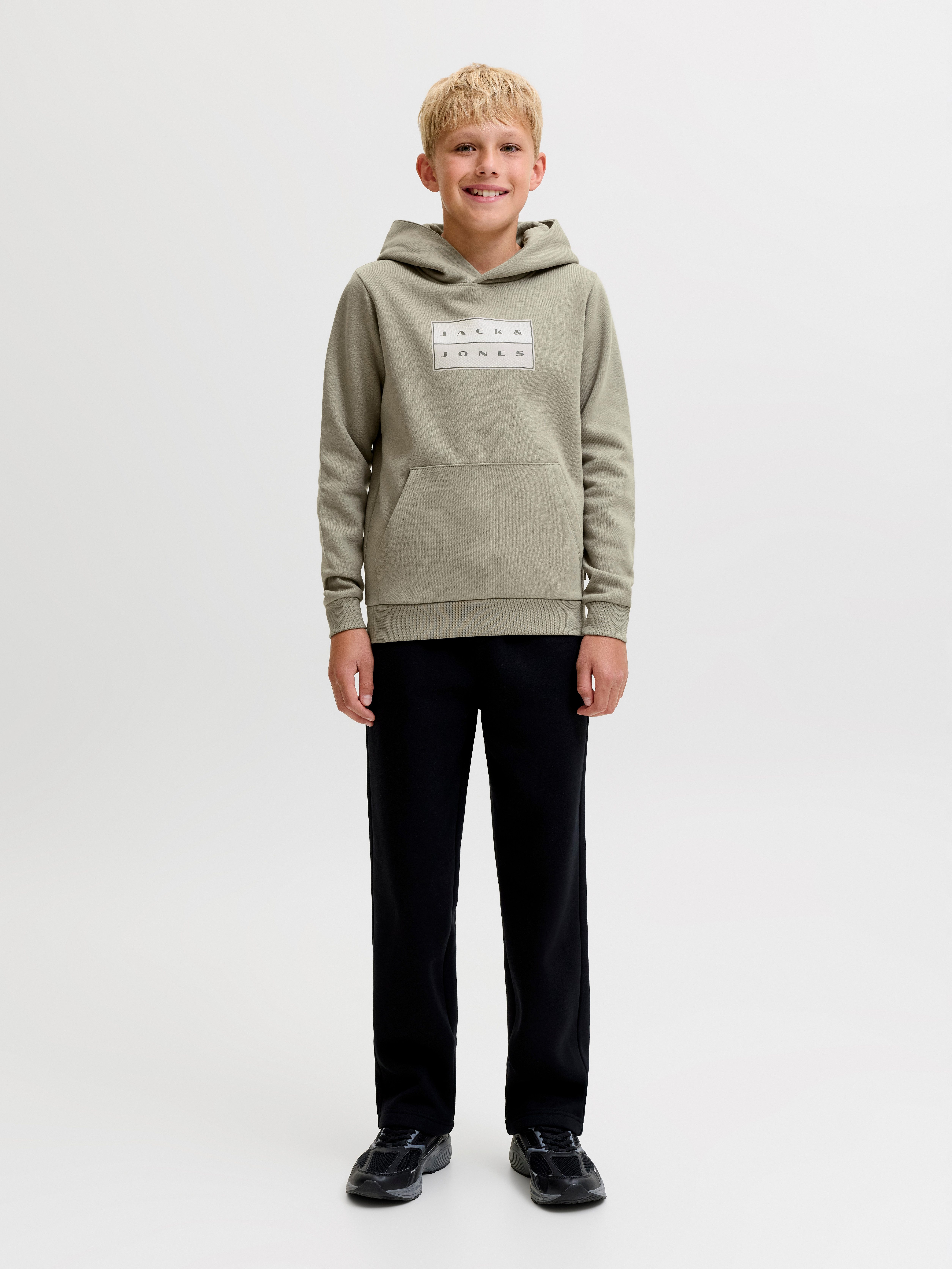 Jack & Jones Junior Kapuzensweatshirt JCOFUSION GRAPHIC SWEAT HOOD UNB SN JNR Baumwollmischung, normal geschnitten – Bild 5 von 5