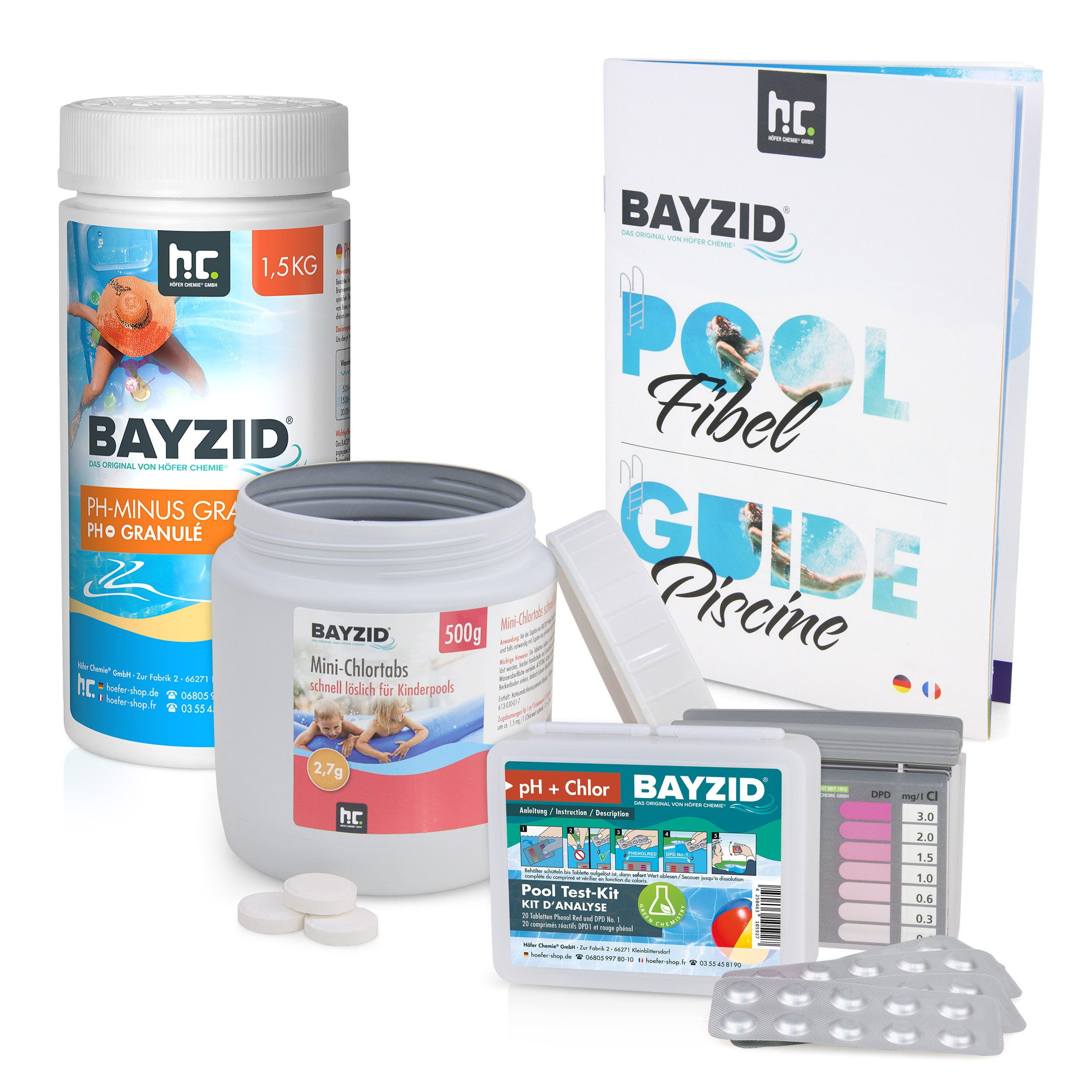 Höfer Chemie GmbH Poolpflege BAYZID® Kinderpool Pflege-Set, Pflege für sauberes Kinderpoolwasser