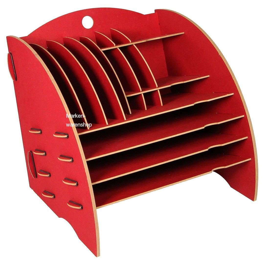 WERKHAUS® Aufbewahrungsbox Werkhaus Ablage Big Organizer Rot Briefablage Stiftehalter