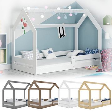 pressiode Hausbett Kinderbett mit Rausfallschutz Hausbett Haus Holz Bettenkauf