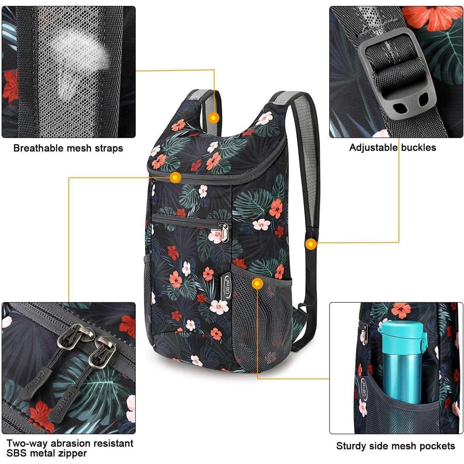 LuxusKollektion Tagesrucksack Rucksack ultraleicht faltbar 11L Schwarz