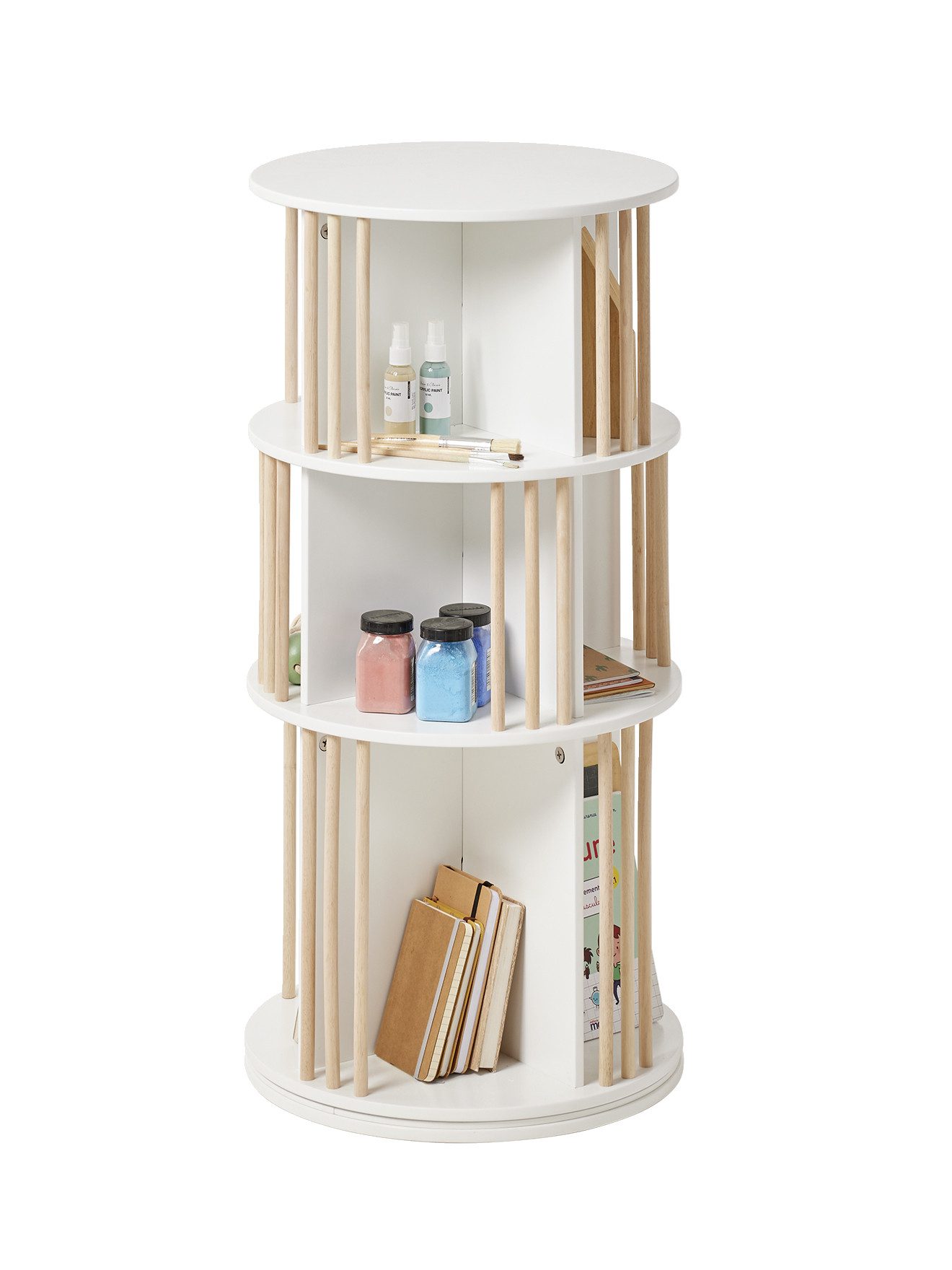 vertbaudet Bücherregal Drehbares Kinderzimmer Bücherregal mit 3 Fächern – Bild 3 von 4