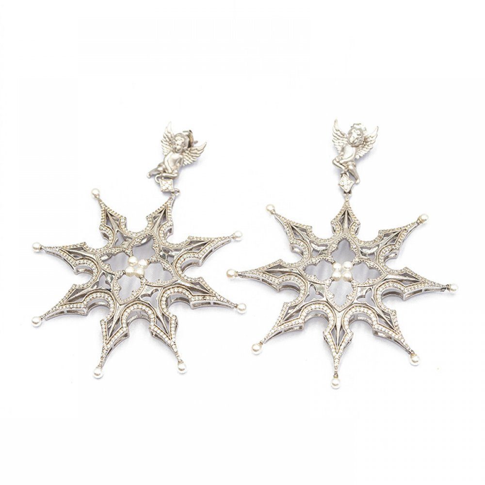 Invanter Paar Ohrhänger Engel Ohrringe 925 Silber Design Elegante Ohrringe, Weihnachtsgeschenke inklusive Geschenkboxen