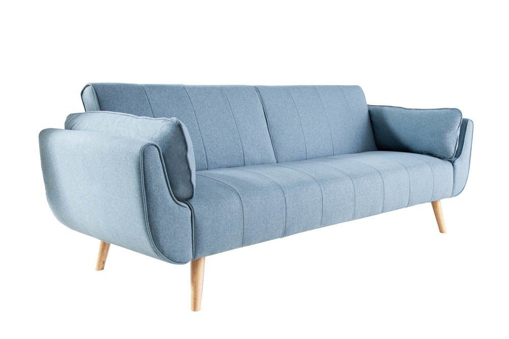 riess-ambiente Schlafsofa DIVANI 220cm hellblau / natur, Einzelartikel 1 Te günstig online kaufen