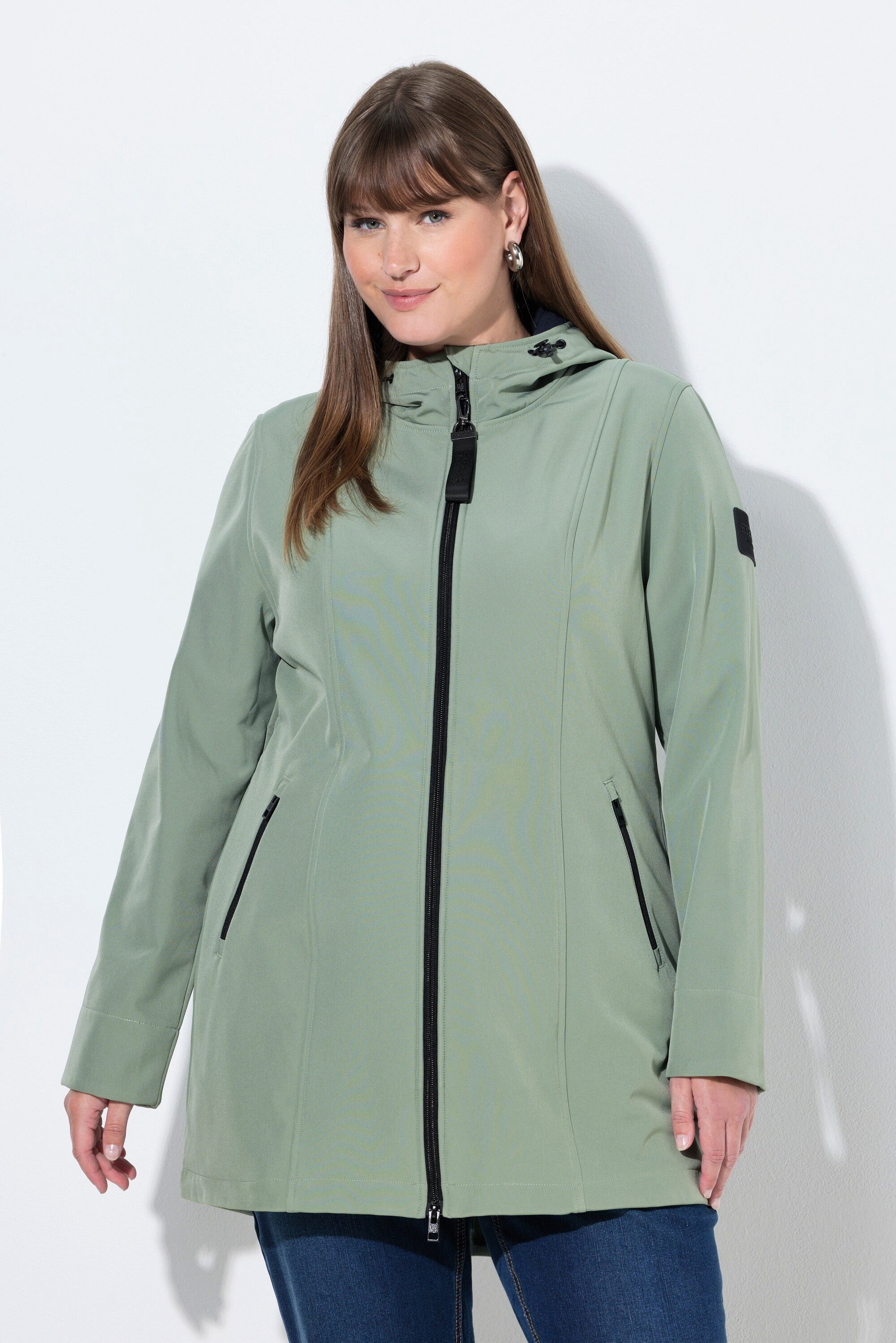 Ulla Popken Softshelljacke HYPRAR Softshelljacke wasserabweisend Fleecefutt günstig online kaufen