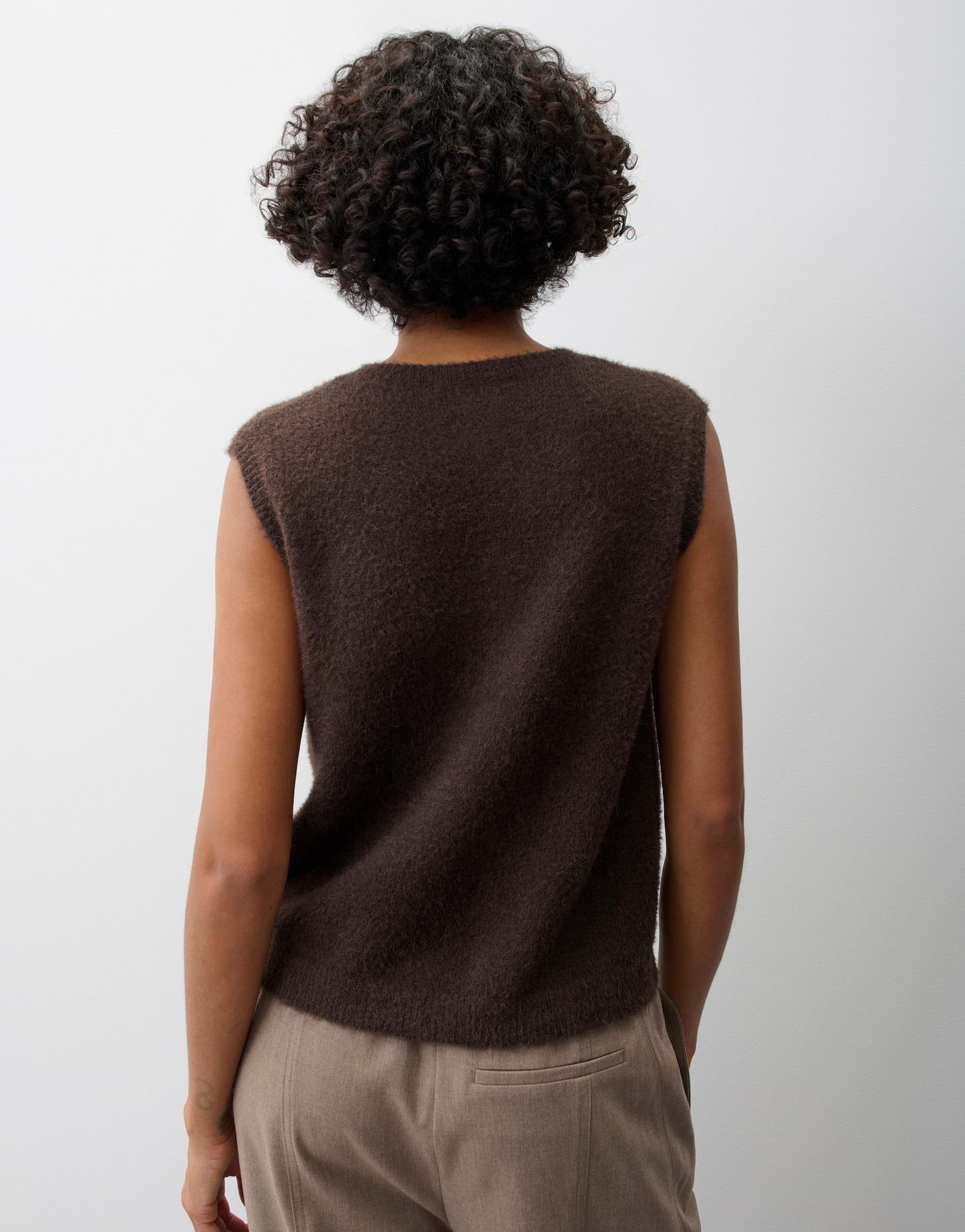 OPUS PANTS Strickweste Strickweste im Alpaka Woll Mix Regular Fit