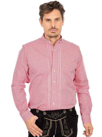 Almsach Trachtenhemd »Hemd Stehkragen 175CO rot (Slim Fit)«