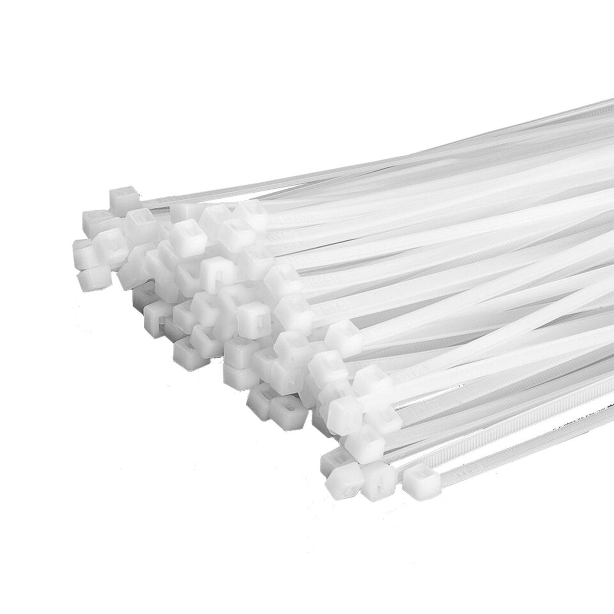 HaGa Kabelbinder 100 Stück Kabelbinder 200mm x 2,5mm in weiß (100-St)