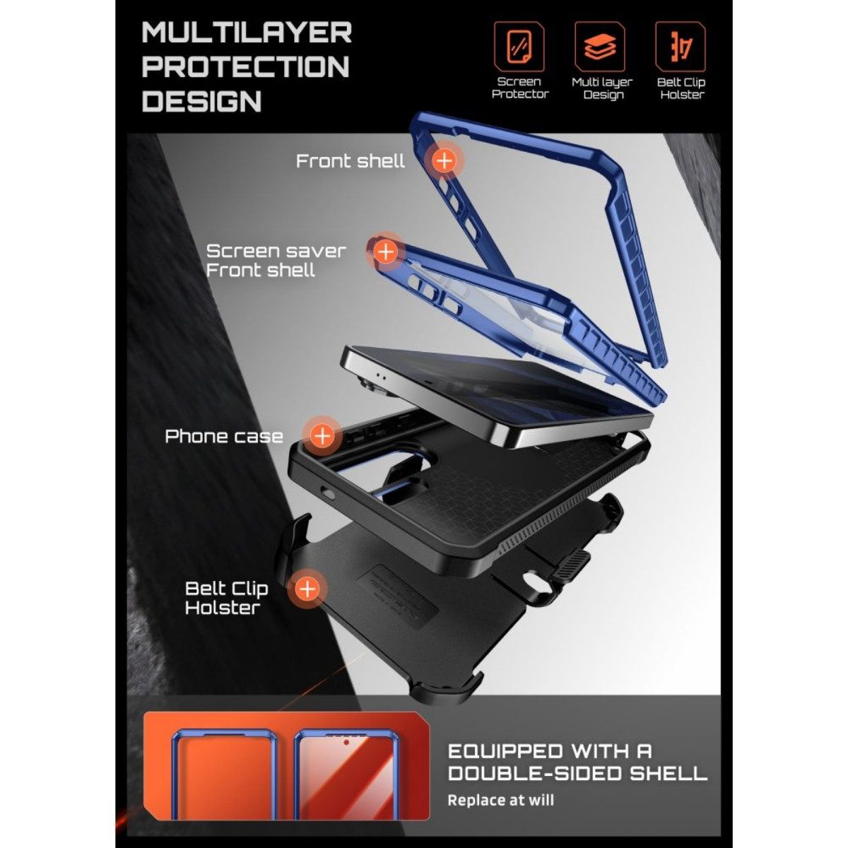Supcase Schutz-Set Unicorn Beetle Pro Mag Hülle + Schutzglas für Samsung Galaxy S26 Ultra 6,9 Zoll, Mit Gürtelclip für sicheren und schnellen Zugriff unterwegs – Bild 5 von 5