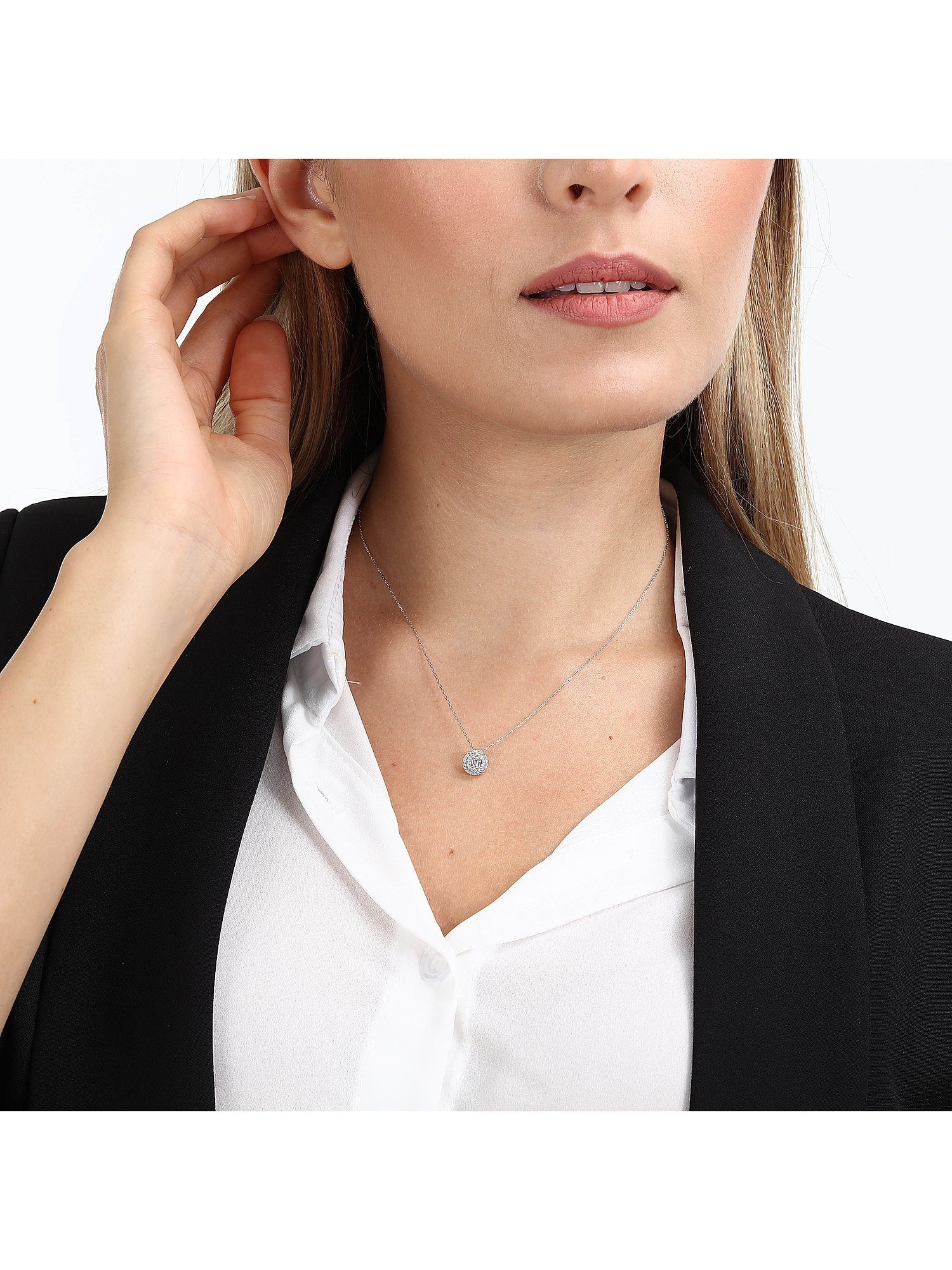 CHRIST Collier CHRIST Damen-Kette 585er Weißgold 36 Diamant – Bild 5 von 5