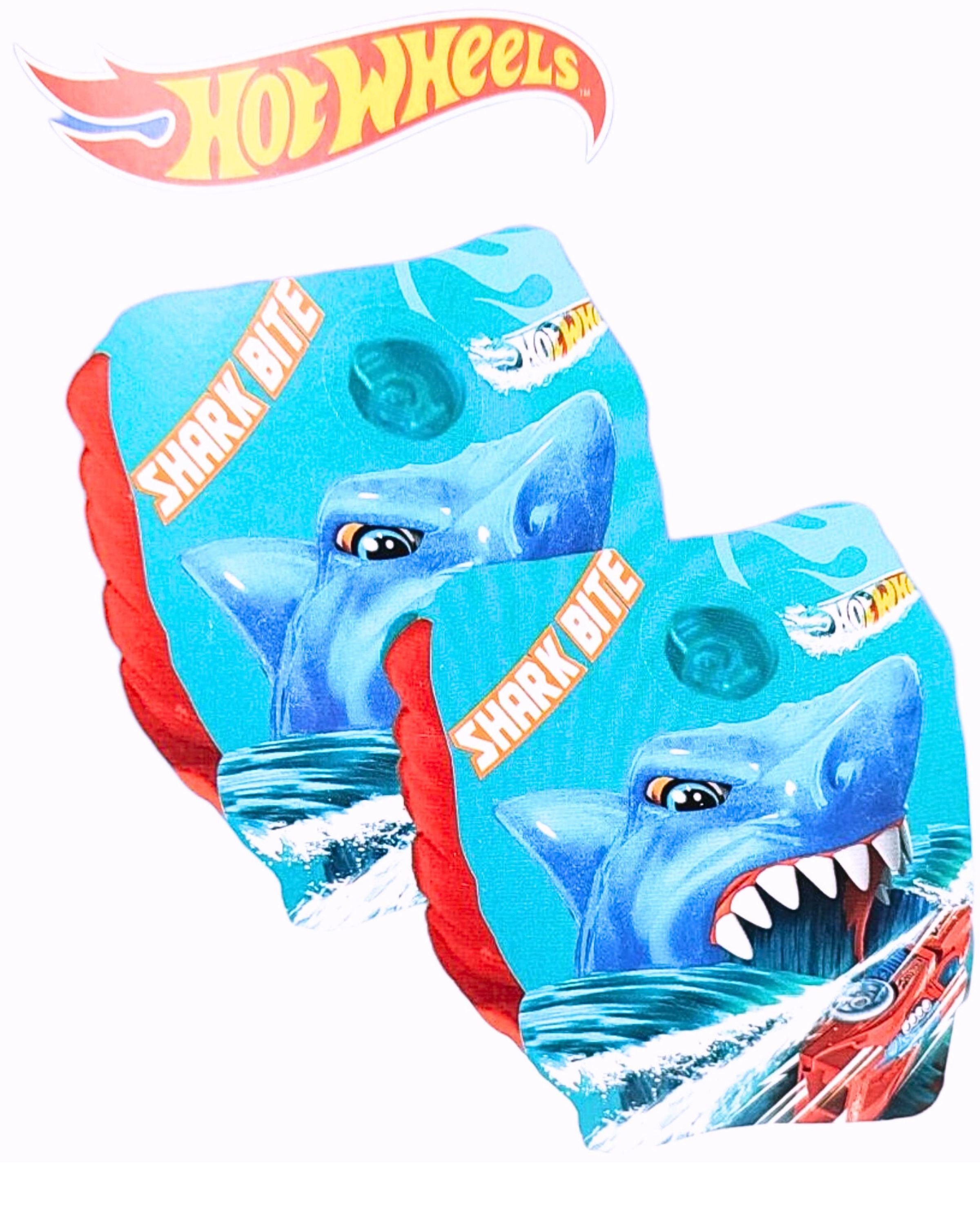 Hot Wheels Schwimmflügel SHARK BITE (2-tlg), Schwimmhilfe für Kinder 3 - 6 Jahre / 19-30 kg