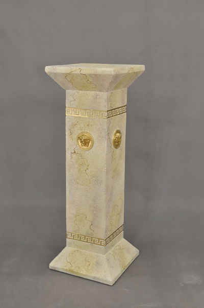 JVmoebel Skulptur »Medusa Säule Römische Säulen Marmor Skulptur Figur Deko Dekoration 1043 Neu«