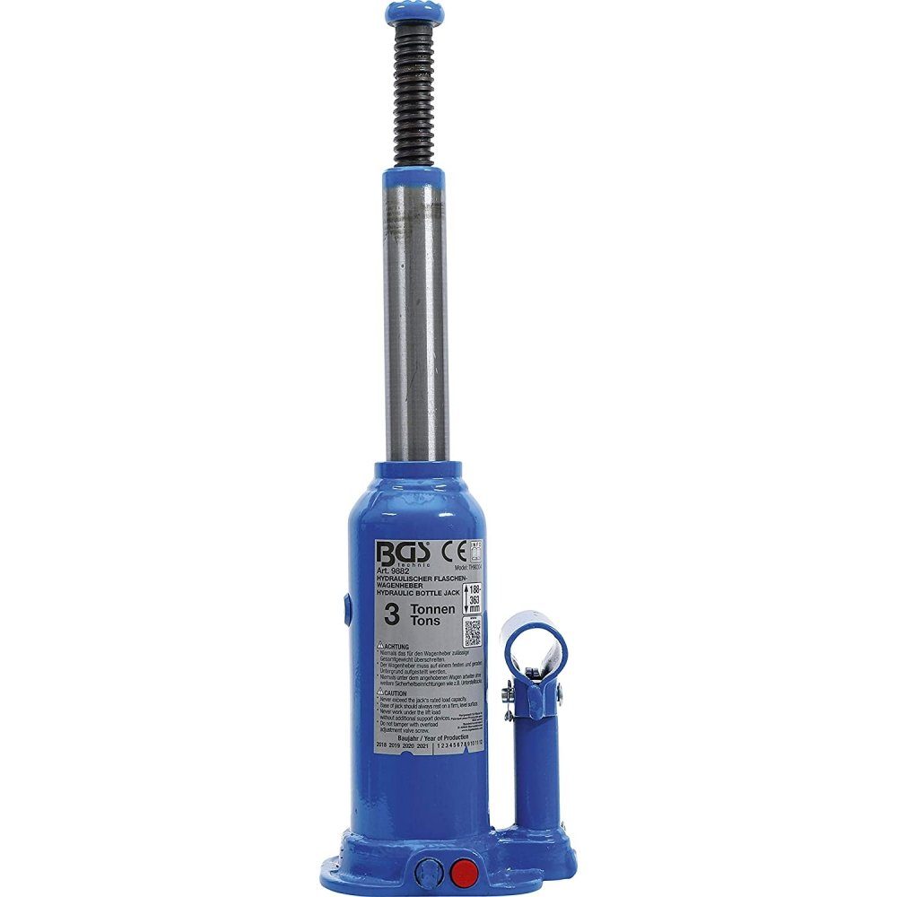 BGS technic BGS technic t - Flaschen-Wagenheber - blau Hydraulikheber Hydraulischer 9882 3