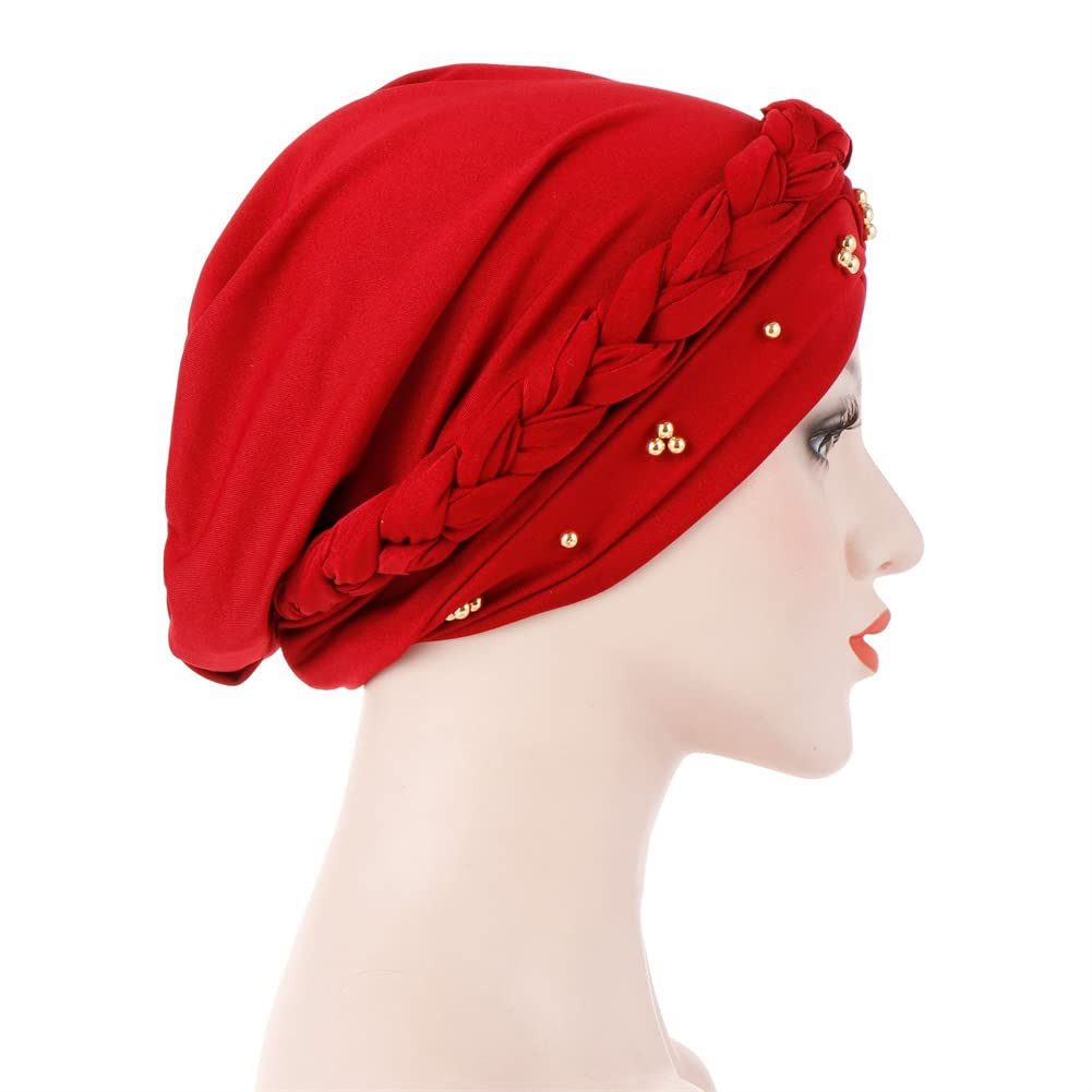 Zaewry Kopftuch Damen-Turban – Vorgebundener Chemo-Kopftuch, Beanie, Mütze, mit gedrehter – Kopfbedeckung für Krebspatientinnen – Bild 5 von 5