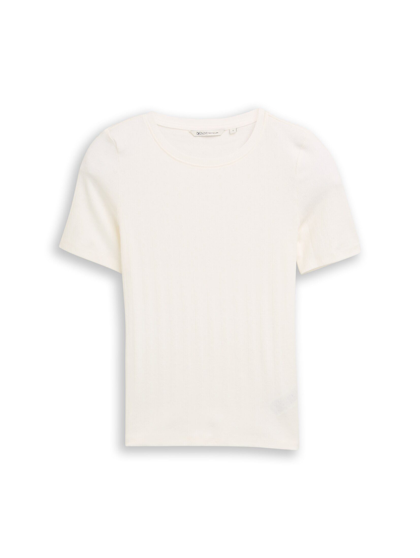TOM TAILOR Denim T-Shirt T-Shirt Slim Fit Pointelle T-Shirt günstig online kaufen