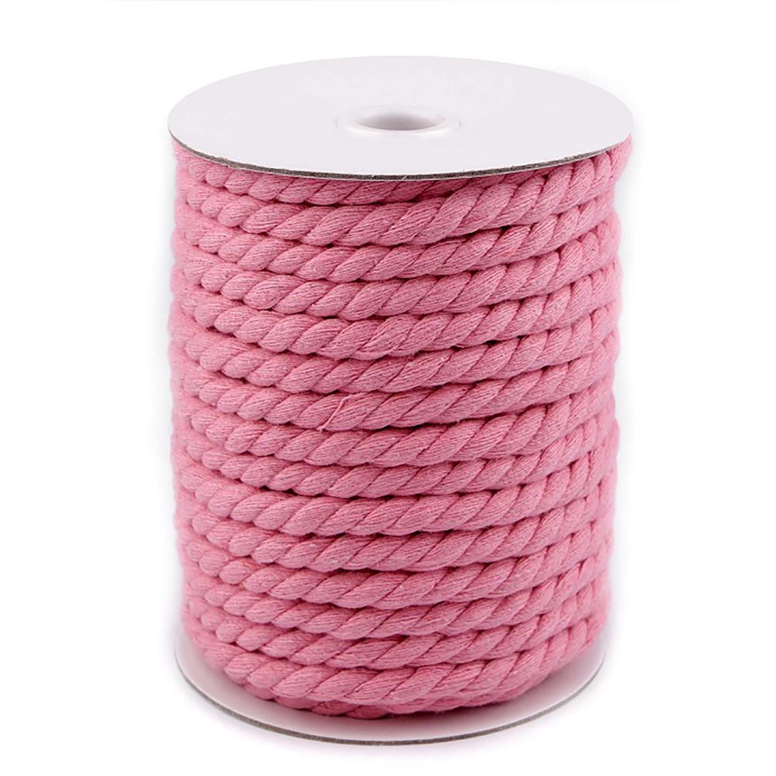 maDDma 19m Baumwollseil gedreht Seil, rosa